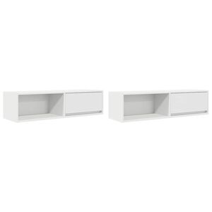 vidaXL TV Cabinets 2 pcs White 100x31x25,5 cm Engineered Wood