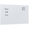 vidaXL Wall-mounted Magnetic Board White 80x50 cm Tempered Glass