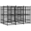 vidaXL Outdoor Dog Kennel Steel 5.53 m&sup2;