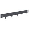 vidaXL Lawn Edging 50 pcs 100 x 15 cm Steel Anthracite