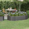 vidaXL Garden Raised Bed Galvanised Steel 175x100x36 cm Grey