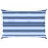 vidaXL Sunshade Sail Blue and White 3 x 5 m HDPE