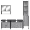 vidaXL 4 Piece Bathroom Furniture Set Grey Sonoma Engineered Wood