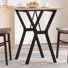 vidaXL Dining Table Y-Frame 60x60x75 cm Solid Wood Pine and Steel