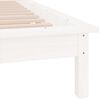 vidaXL LED Bed Frame without Mattress White 100x200 cm Solid Wood