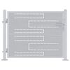 vidaXL Garden Gate 85 x 70 cm Stainless Steel Silver Lockable