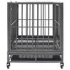 vidaXL Dog Cage with Wheels Steel 102x72x85 cm
