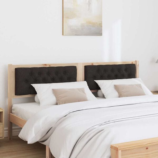 vidaXL Headboard Other Brown and black 160 cm Solid pine wood
