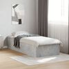 vidaXL Bed Frame without Mattress Concrete Grey 90x190 cm Single