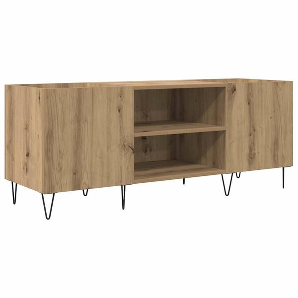 vidaXL Record Cabinet with Shelf Artisan Oak 121 x 38 x 48 cm