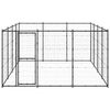 vidaXL Outdoor Dog Kennel Steel 14.52 m²