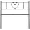 vidaXL Metal Replace Headboard Black 100 cm
