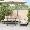 vidaXL Garden Dining Set 3 pcs Taupe Steel