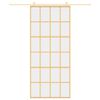 vidaXL Sliding Door Gold 90x205 cm Clear ESG Glass and Aluminium