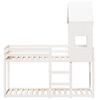 vidaXL Bunk Bed without Mattress White 75x190 cm Small Single Solid Wood Pine