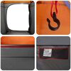vidaXL Shower Tent Folding Grey and Orange 160 x 160 x 227 cm Steel