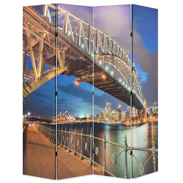 vidaXL Folding Room Divider 160x170 cm Sydney Harbour Bridge