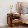 vidaXL Bedside Cabinet with LED Lights Old Wood 40x39x48.5 cm