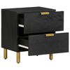 vidaXL Bedside Cabinet 2 pcs Black 40x33x46 cm Solid Wood Mango