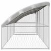 vidaXL Dog Kennel 4 pcs Silver 8 x 2 x 2 m Galvanised steel