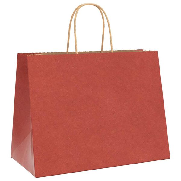 vidaXL Paper Bags 50 pcs with Handles Red 32x17x25 cm