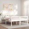 vidaXL Senior Bed without Mattress White 140x190 cm Solid Wood