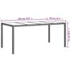 vidaXL Garden Table Grey 190x90x75 cm Tempered Glass and Poly Rattan