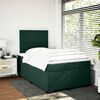 vidaXL Box Spring Bed with Mattress Dark Green 120x190 cm Small Double Velvet