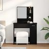 vidaXL Dressing Table Black Oak 86.5 x 35 x 136 cm Engineered Wood