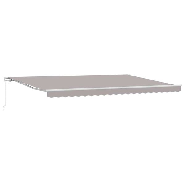 vidaXL Retractable Awning Light Grey 500 x 300 cm Polyester and Metal