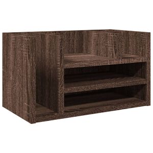 vidaXL Desk Organiser Brown Oak 44,5x24x25 cm Engineered Wood