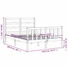 vidaXL Bed Frame without Mattress White 140x200 cm Solid Wood Pine