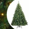 vidaXL Artificial Christmas Tree with 300 LEDs Green 210 cm PE and PVC