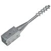 vidaXL Ground Spikes 2 pcs Silver 7x7x56 cm Galvanised Steel