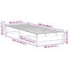 vidaXL Bed Frame Brown 80 x 220 cm Solid Pine Wood