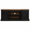 vidaXL TV Cabinet HALDEN 2 Sliding Doors Black 150x40x60 cm Solid Wood