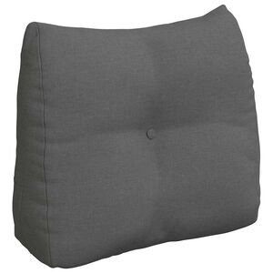 vidaXL Back Pillow Dark Grey 60 x 24 x 50 cm Fabric