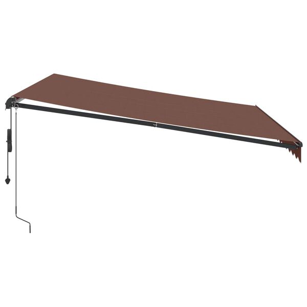 vidaXL Automatic Retractable Awning Brown 400x350 cm