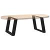 vidaXL Coffee Table Legs U-Shaped 2 pcs Black 70x(42-43) cm Steel