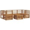 vidaXL Outdoor Sofa Set 7 pcs Natural Solid Acacia Wood