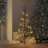 vidaXL Christmas Cone Tree with Stand Black 90 cm Steel