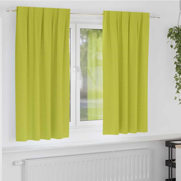 vidaXL Blackout Curtains with Rings 2 pcs Green 175 x 140 cm Polyester
