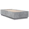 vidaXL Bed Frame without Mattress Concrete Grey 75x190 cm Small Single