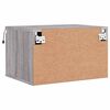 vidaXL Wall-mounted Bedside Cabinets with LED Lights 2 pcs Grey Sonoma
