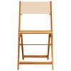 vidaXL Folding Garden Chairs 4 pcs Beige Fabric and Solid Wood