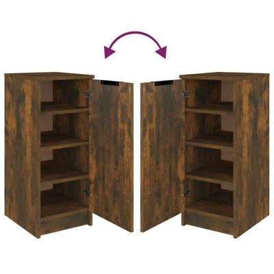 vidaXL Shoe Cabinet Smoked Oak 30x35x70 cm Engineered Wood