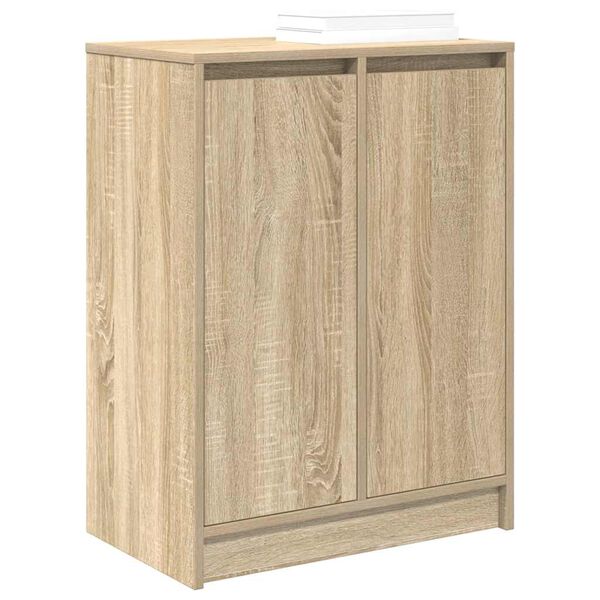 vidaXL Shoe Cabinet Sonoma Oak 57x34x76 cm Engineered Wood