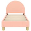 vidaXL Toddler Bed Frame with Headboard Pink 70 x 140 cm Sheep Fabric