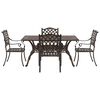 vidaXL Garden Dining Set 5 pcs Bronze Aluminium