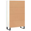 vidaXL Highboard High Gloss White 69.5x31x115 cm Engineered Wood